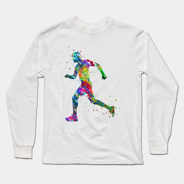 Running man Long Sleeve T-Shirt by RosaliArt